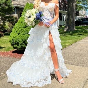 Sherri Hill White Prom Dress